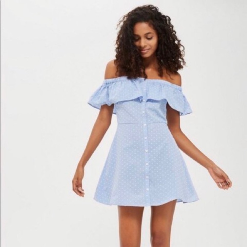 Topshop off the shoulder dress